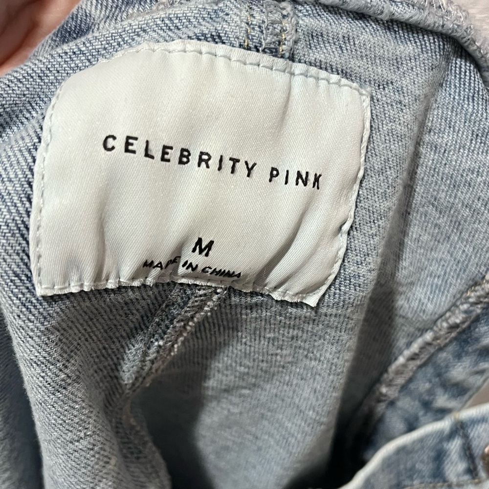 Celebrity Pink Denim Overall Dress size medium - Picture 4 of 4